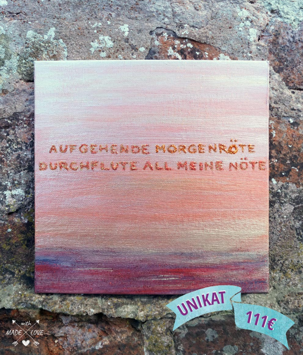 Spirituelle Kunst Segen "Aufgehende Morgenröte durchflute all meine Nöte"